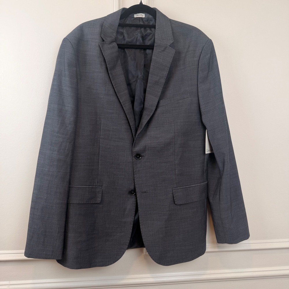 Calvin Klein Mens Ombre Blue Dressy Refined Blazer Sport Coat 40LJ428 Medium Reg
